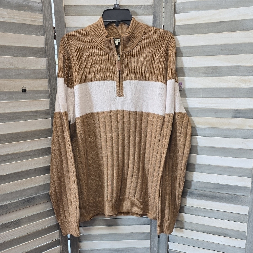 Mens Mock Neck Long Sleeve Pullover Sweater | Frye and Co. | X Large